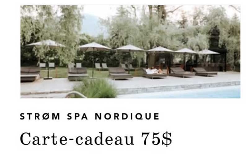 Gagnez une carte cadeau de 75 $ au Strøm spa nordique