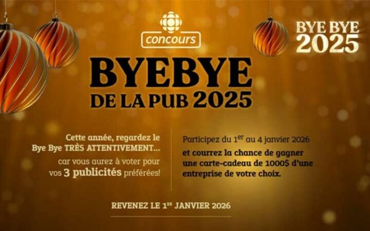 Concours Bye Bye de la pub ! Gagnez une carte-cadeau de 1000 $