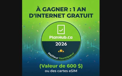 Gagnez 1 AN d'internet GRATUIT