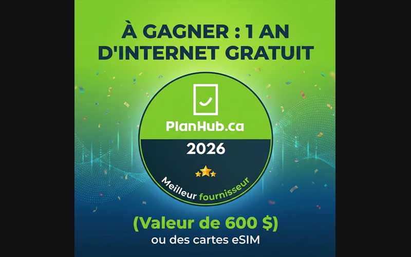 Gagnez 1 AN d'internet GRATUIT