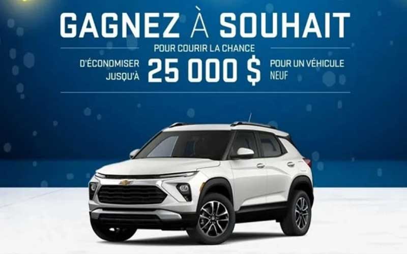Gagnez 25 000 $ pour l’achat ou la location d’un véhicule