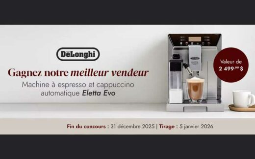 Gagnez une De’Longhi Eletta Evo avec Linen Chest (2499.99$)