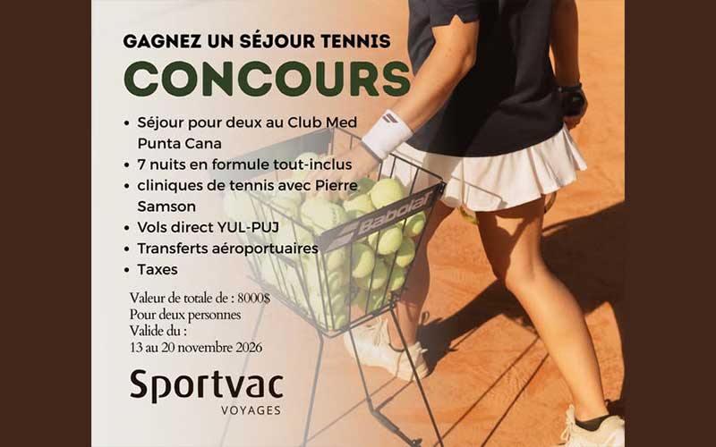 Concours Sportvac Voyages - Gagnez un voyage au club Med Punta Cana (8000 $)
