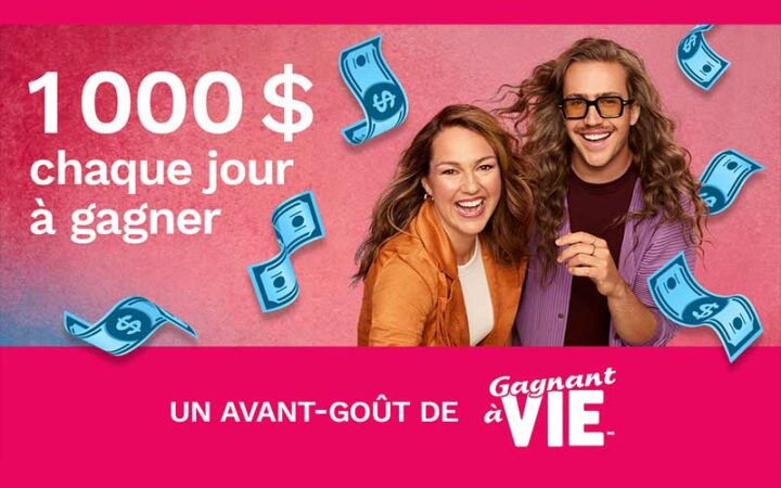 1000$ chaque jour à gagner grâce à Loto-Québec