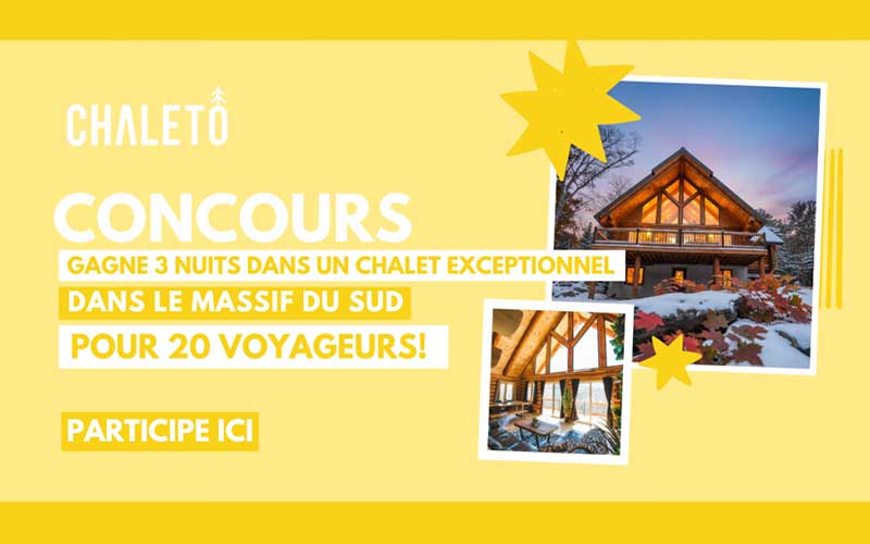 Concours Nightlife - Gagnez un séjour mémorable pour 20 au Chalet Jungle