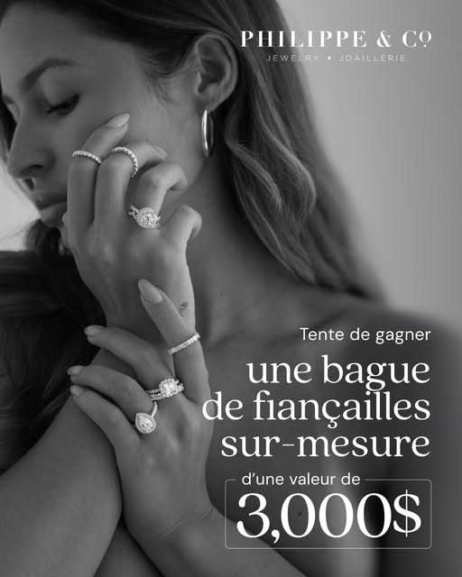Gagnez une bague de fiançailles sur-mesure d'une valeur de 3000 $
