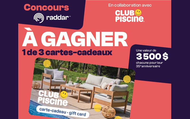 Gagnez un (1) des trois (3) prix de 3 500 $ CA chacun