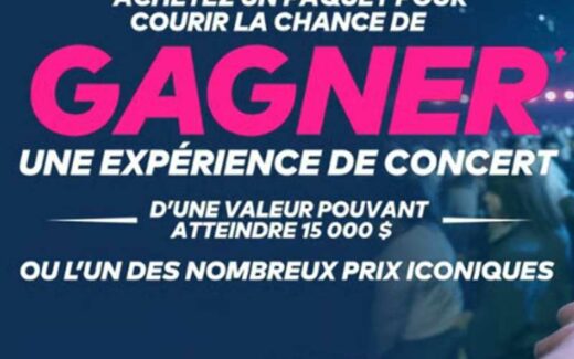 Grand prix Une expérience de concert d’une valeur de 15 000$