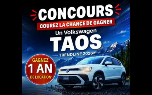 Gagnez un Volkswagen Taos Trendline 2026 pendant un an
