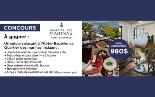 Gagnez un séjour à l’Hôtel-Expérience Quartier des marinas