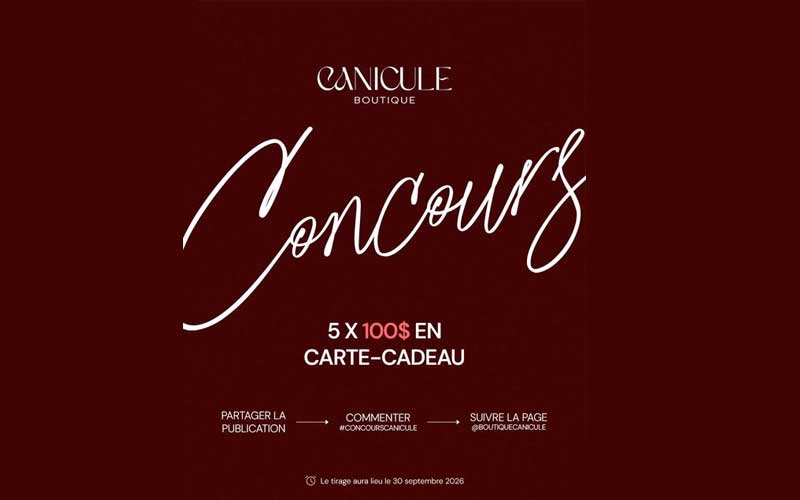 Gagnez cinq cartes-cadeaux chez Boutique Canicule de 100$