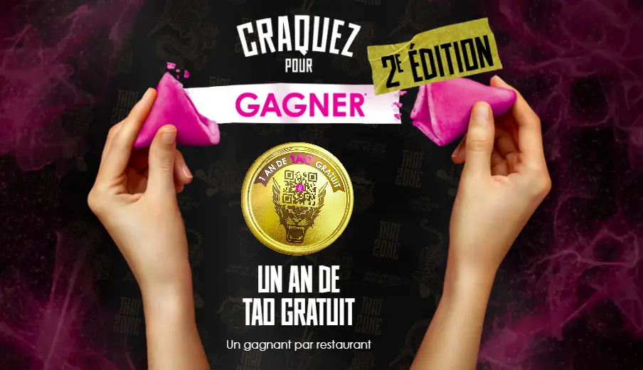 Gagnez un an de TAO Gratuit