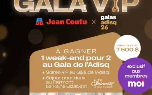 Gagnez un weekend VIP au Gala de l’Adisq d’une valeur de 7500$