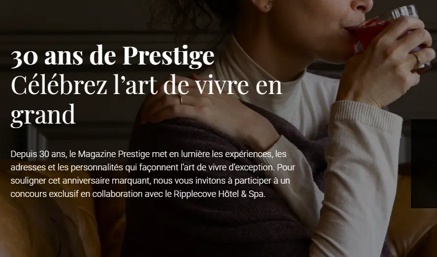 Gagnez une escapade pour deux au Ripplecove Hôtel & Spa
