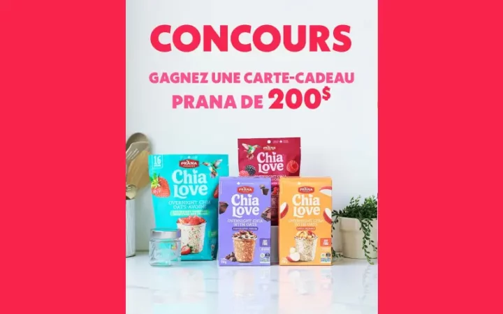 Concours PRANA - Gagnez une carte-cadeau de 200 $