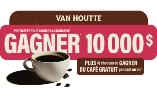 Gagnez 10 000$ et dix prix d'un an de café