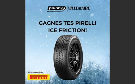 Gagnez 1000$ pour l’achat des pneus Pirelli Ice Friction