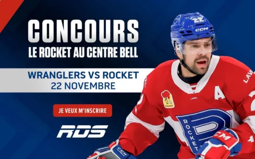 Gagnez 2 billets pour le match du Rocket au Centre Bell - Concours RDS