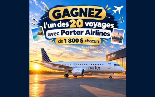 Gagnez 20 voyages de 1 800 $ chacun
