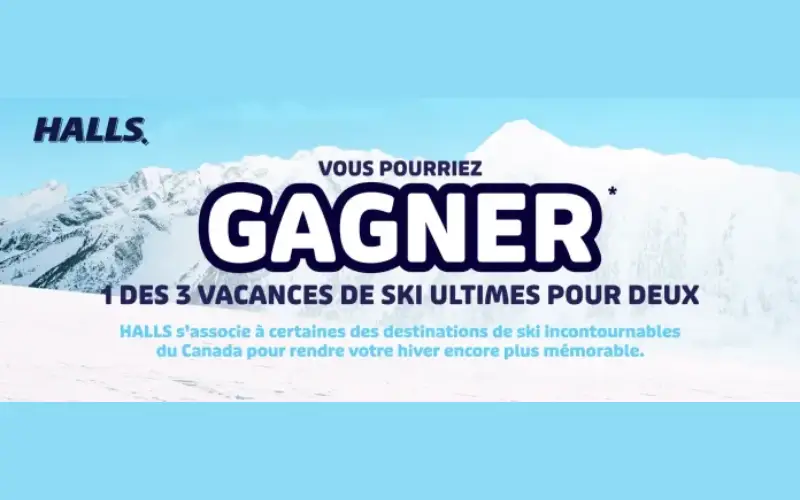 Gagnez 3 séjours de ski de 7500 $ chacun - Concours Halls