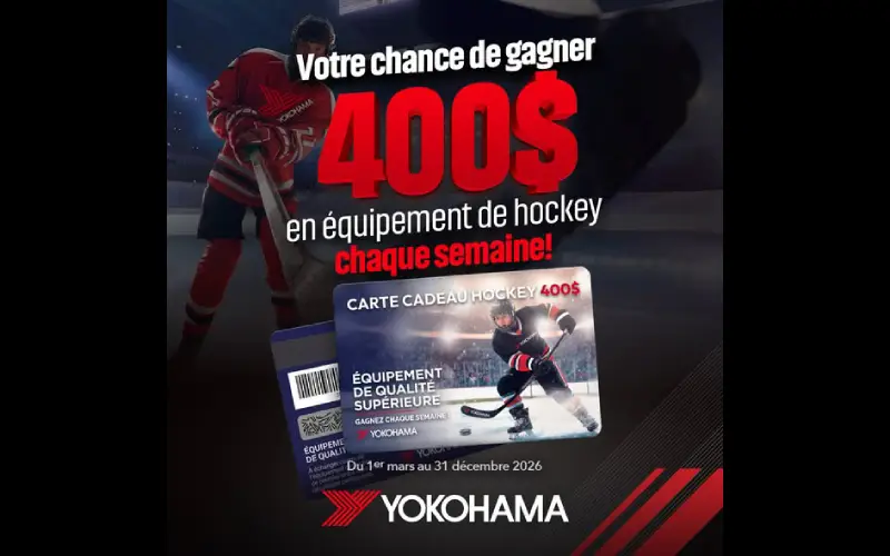 Gagnez 44 cartes-cadeau hockey de 400$ chacune