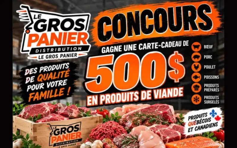 Gagnez 500$ de viande
