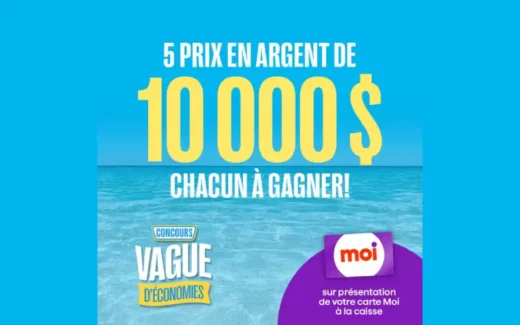 Gagnez l’un des 5 prix de 10 000 $ en argent