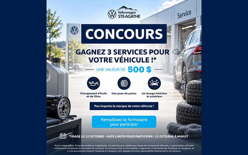 Gagnez trois services pour votre véhicule