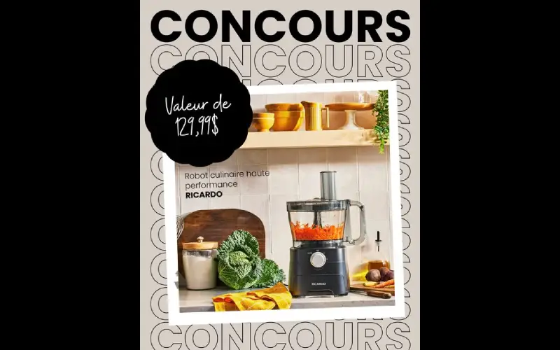 Gagnez un robot culinaire Ricardo