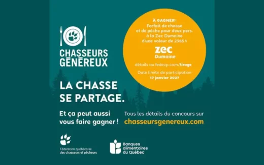Gagnez un séjour de chasse et de pêche à la Zec Dumoine