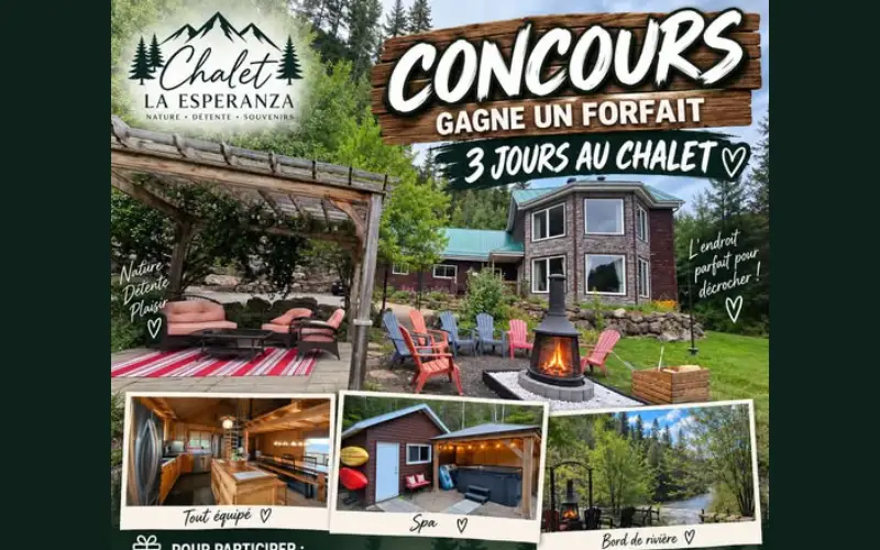 Gagnez un séjour de trois jours au Chalet La Esperanza