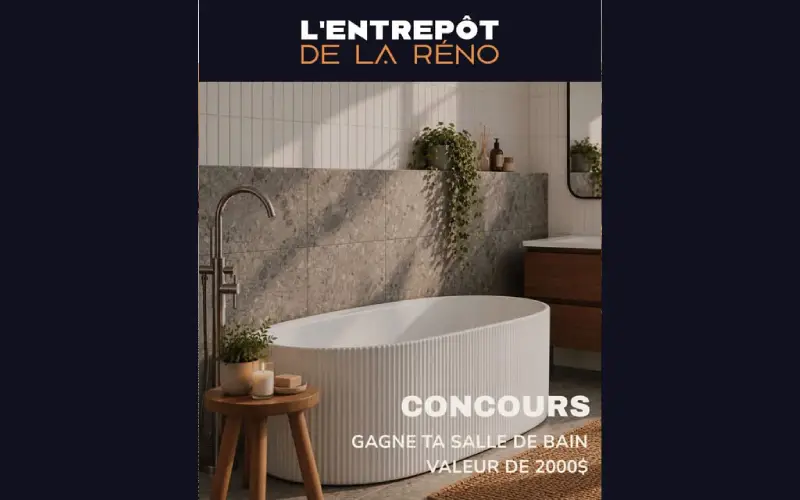 Gagnez une carte-cadeau L'Entrepôt de la Réno de 2000$