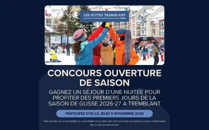 Gagnez une escapade de début de saison Les Suites Tremblant