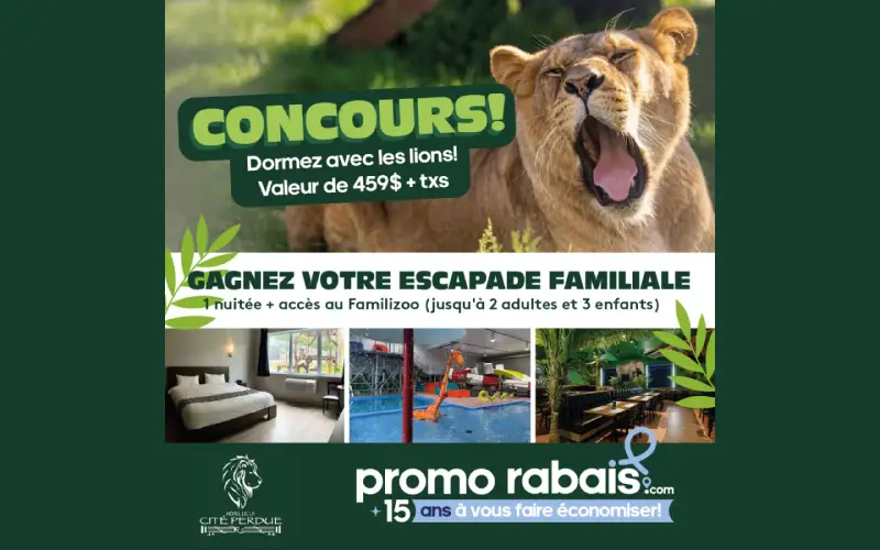 Gagnez une escapade familiale à l'hôtel de la citée perdue