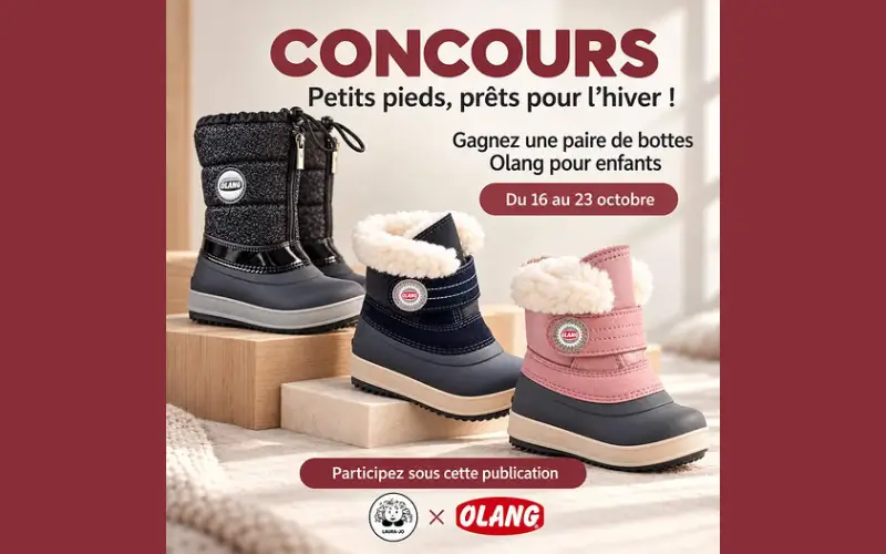Gagnez une paire de bottes Olang pour enfants