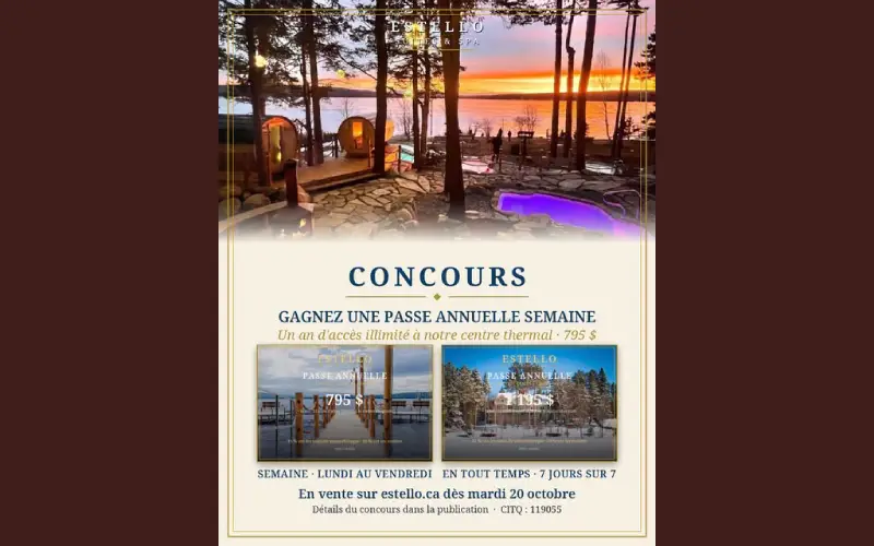 Gagnez une passe annuelle semaine Estello Suites & Spa